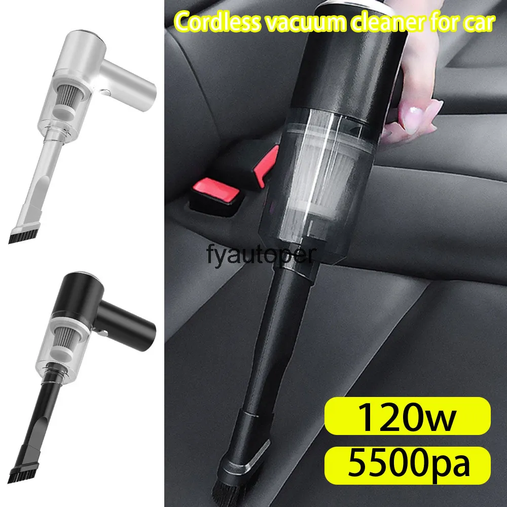 USB Rechargeable Cordless 5500Pa 120W Portable Handheld Powerful Wireless Car Vacuum Cleaner for SUV Truck Home Office Pet Hair