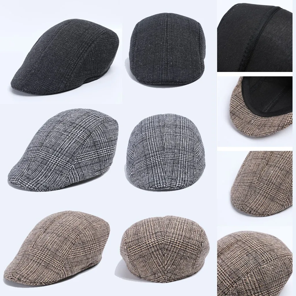 Berets beret czapki na zewnątrz oddychające płaskie kapelusze damskie męskie czapka jednolity kolor kaczki vintage gatsby ciepłe stewardes kapelusz