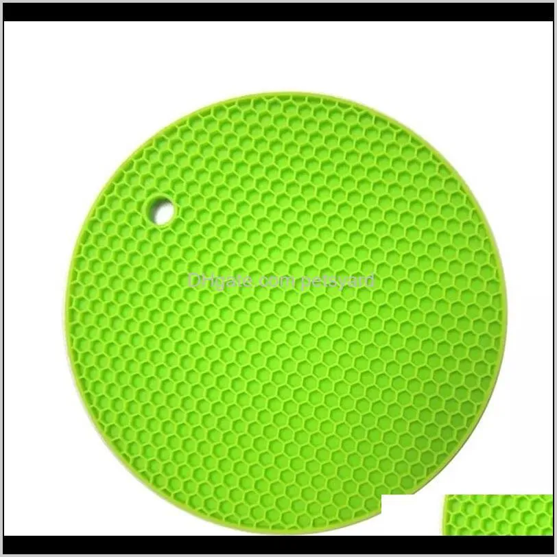 round silicone insulation pad table wok bowl pot plate mat cooking utensils kitchen accessories anti scalding non slip placemat new 1 7qg