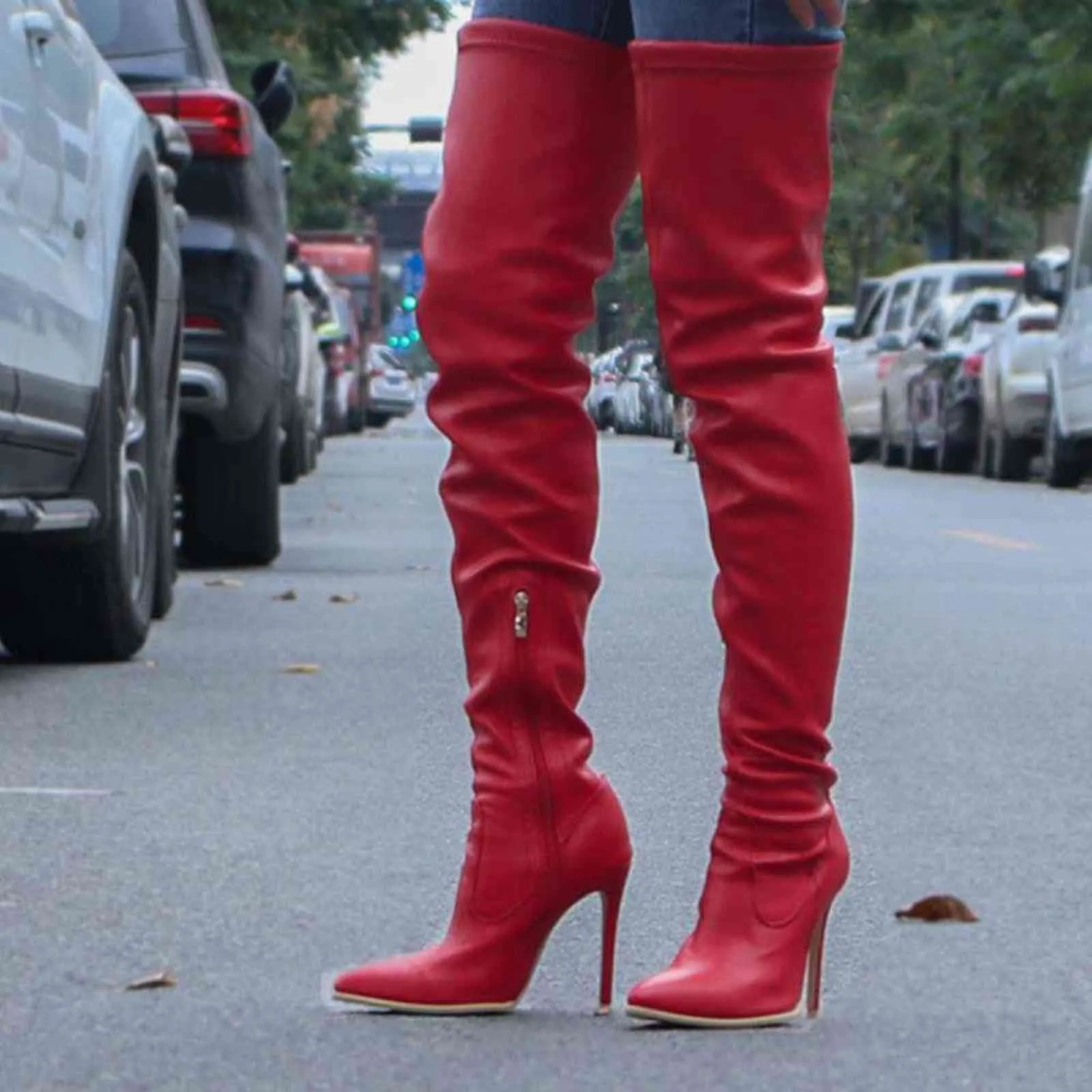 Moto super thigh high boots shop