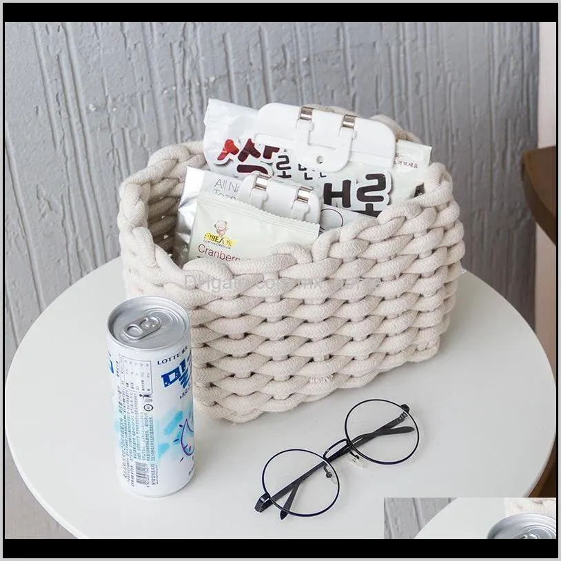 storage basket desktop small organizer box linen crotch handmade clothes laundry natural fabric baby toys baskets