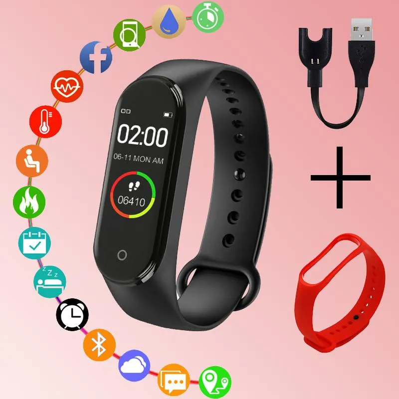 Horloges M4 Heren Digitale Horloges Stappenteller Sluit De Telefoon Geschikt Voor Mannen Vrouwen Mode Casual Datumweergave Bluetoot2303