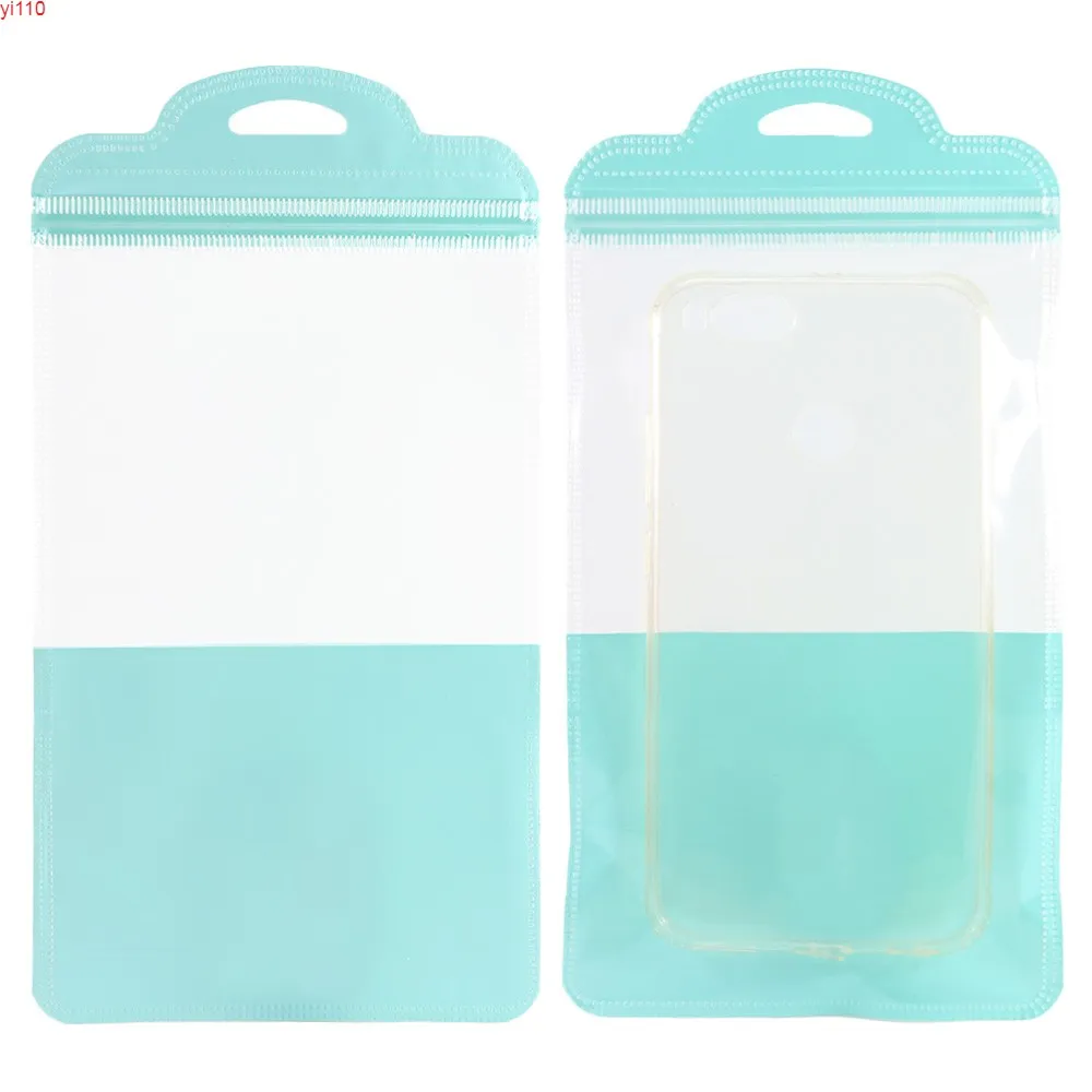 Iphone Phone Case Sacs d'emballage en plastique ziplock Emballage plat brillant avec trou papillon de haute qualité 11 * 20 cm Dans Wholesalegoodz