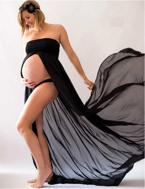 Gravida kvinnor kläder sexiga moderskapskläder skjuter foton graviditet klänning fotografering rekvisita gravida kvinnor långa klänningar