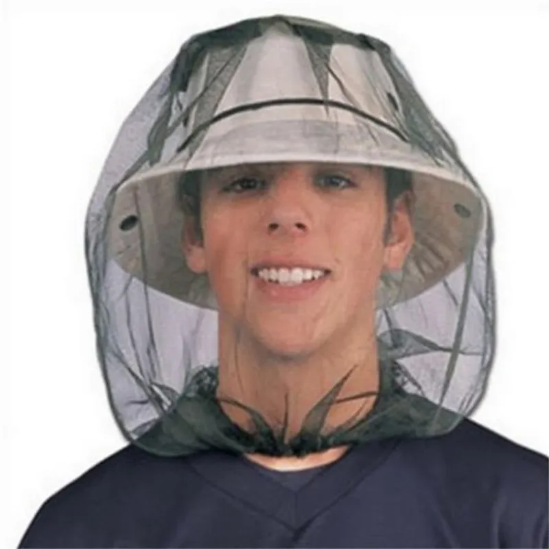 Mosquito Insect Hat Fishing Bug Mesh Head Net Face Protector per berretto da campeggio