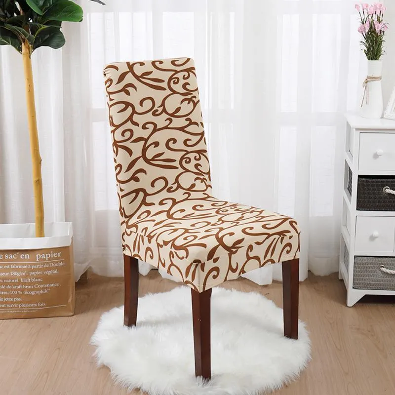 Chair Covers 1/2/4pcs Printed Dining Cover Spandex Elastic Slipcover Removable Anti-dirty Kitchen Seat Case For Banquet