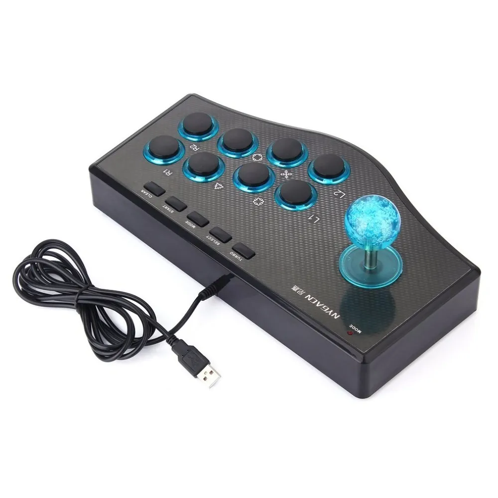 3 in 1 USB Wired Game Controller Arcade Fighting Joystick Stick PS3 Computer PC Gamepad Engineering Design Gaming Console