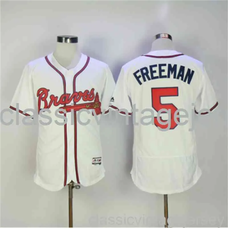 Broderie Freddie Freeman célèbre maillot de baseball américain cousu hommes femmes jeunesse maillot de baseball taille XS-6XL