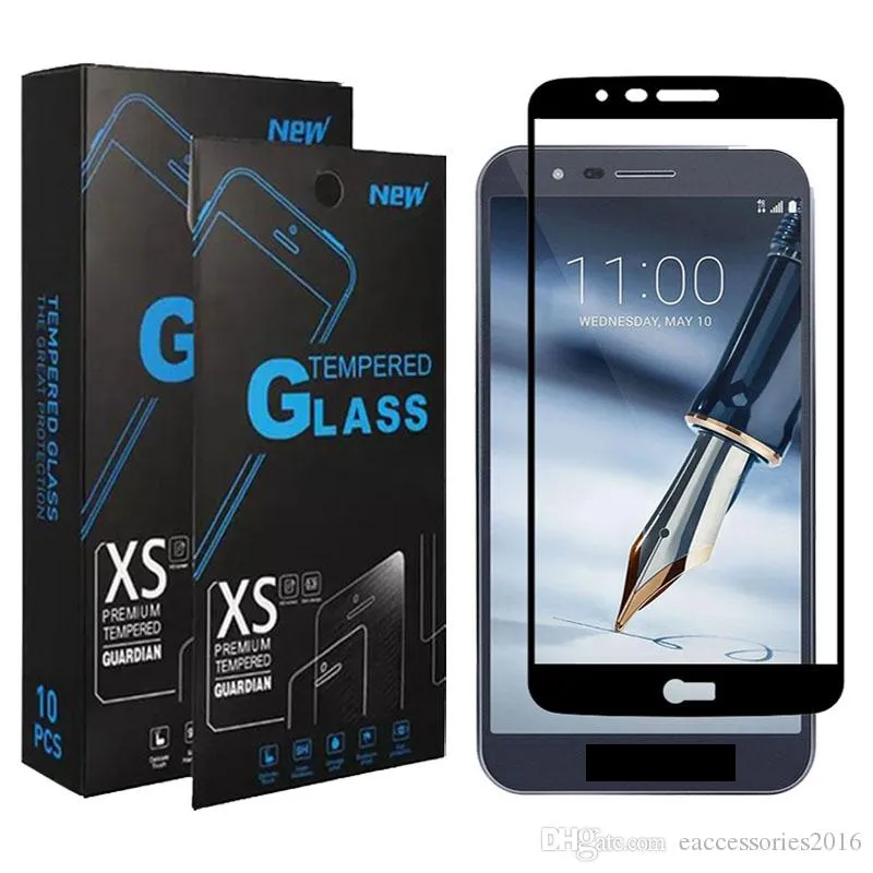 Protectores de pantalla de cubierta completa 9H Vidrio templado para Coolpad Legacy S Samsung A21 A11 A01 A51 A71 A81 S20 FE 4G / S20 FE 5G Calidad antihuellas 3D borde negro curvo