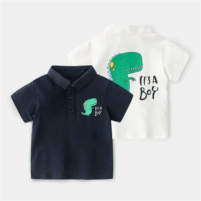 T-shirt da ragazzo del bambino Abbigliamento per bambini a maniche corte per bambini a maniche corte Tops Boys Bavero Polo da 1014 07 210622