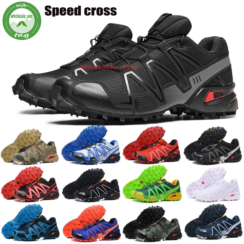 Hotsale Speedcross 3 4 CS Trail Running Shoes Orange Red Speed Cross Mens Womens Trainers Outdoor Hiking Sports Tennis Trainer