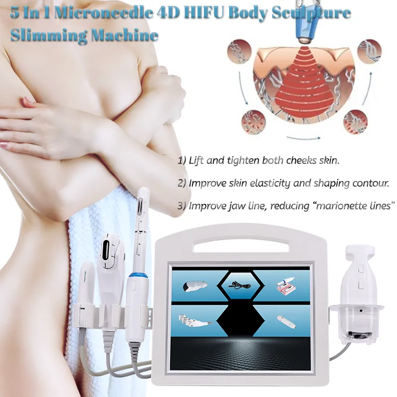 5 في 1 Liposonix 4d hifu الجسم التخسيس آلة تشديد المهبل v-max إزالة التجاعيد الوجه رفع معدات الجمال