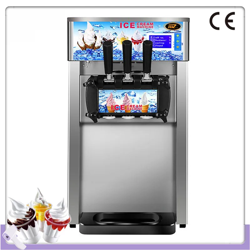 市販のソフトアイスクリーム機械自動販売ステンレス鋼1200W