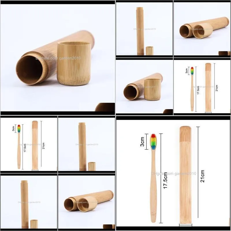 1pc empty toothbrush box bamboo tube eco friendly natural bamboo natural organic biodegradable for travel refillable bottles