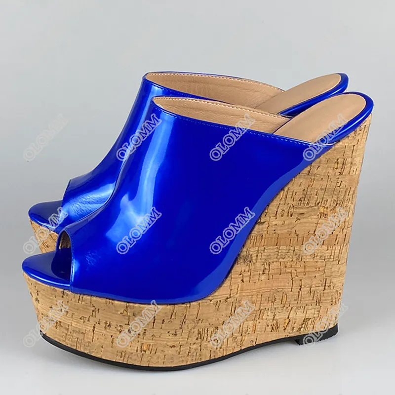 blue wedge dress shoes Navy Blue Wedding Wedges For Bride or Bridesmaids