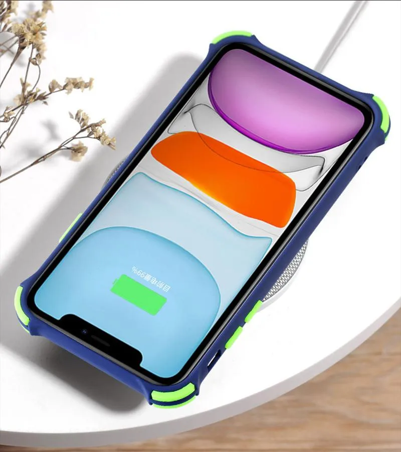 Funda de teléfono móvil transparente anticaída para iPhone 11 Pro Max XR XSX 8 7 6 6S Plus parachoques de cuatro esquinas