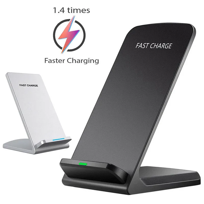 10W Qi Wireless Charger Adapter QC 2.0 Quick Charge Dock Stand For mobile phone Samsung S7 S8 Plus S9 S10 S20 Note10 Fast Charging