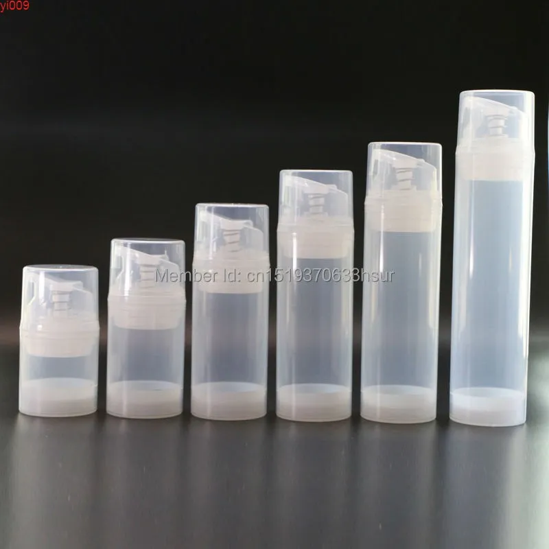 Bottiglia trasparente per pompa di essenza Bottiglie senz'aria in plastica che possono essere utilizzate per contenitore cosmetico per bagno shampoo lozione 2 pezzi / lottoalta quantità