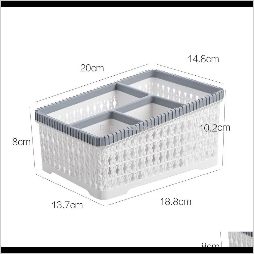 makeup organizer cosmetic storage box case container lmitation rattan desktop storage box bedroom bathroom organizer