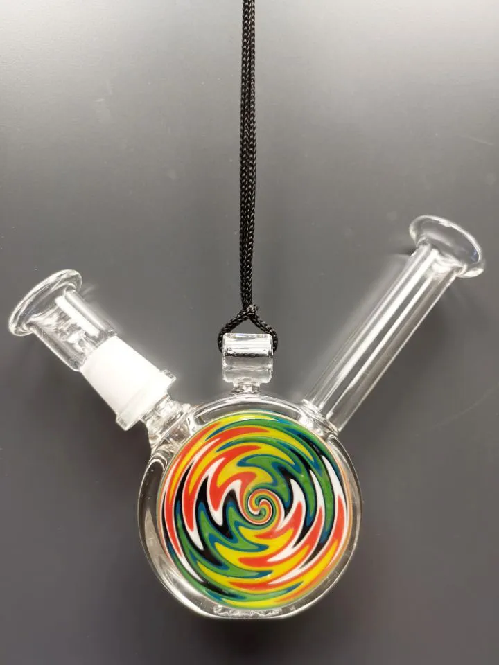 Nuevo Mini tubo de agua de pipa de agua de bong de vidrio de colores de 10 mm con cúpula de vidrio para uñas zeusartshop