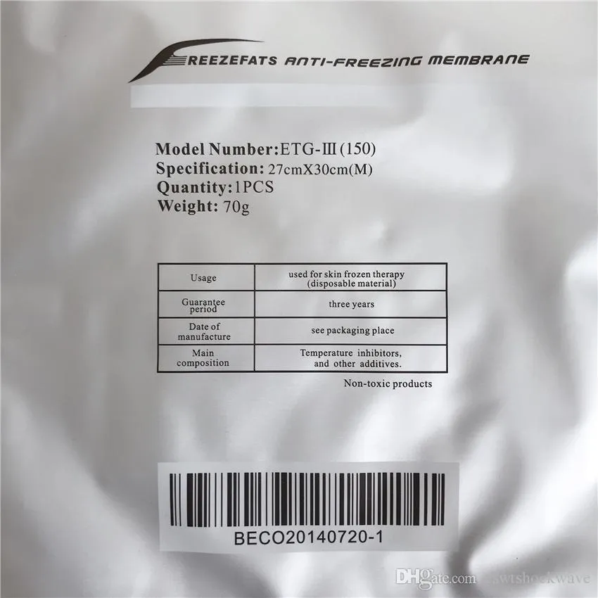 Antifreeze Anti Freeze Membranes Mask Film Fat Anti Cooling Gel Pad