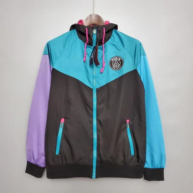 New 21 22 Men Long Sleeve Soccer Full Zipper Psgs Hooded Jacket