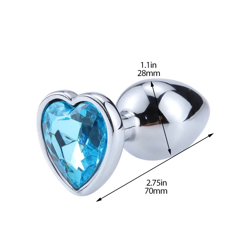 blue heart sex toy Blue meta-jell heart-on main image 1