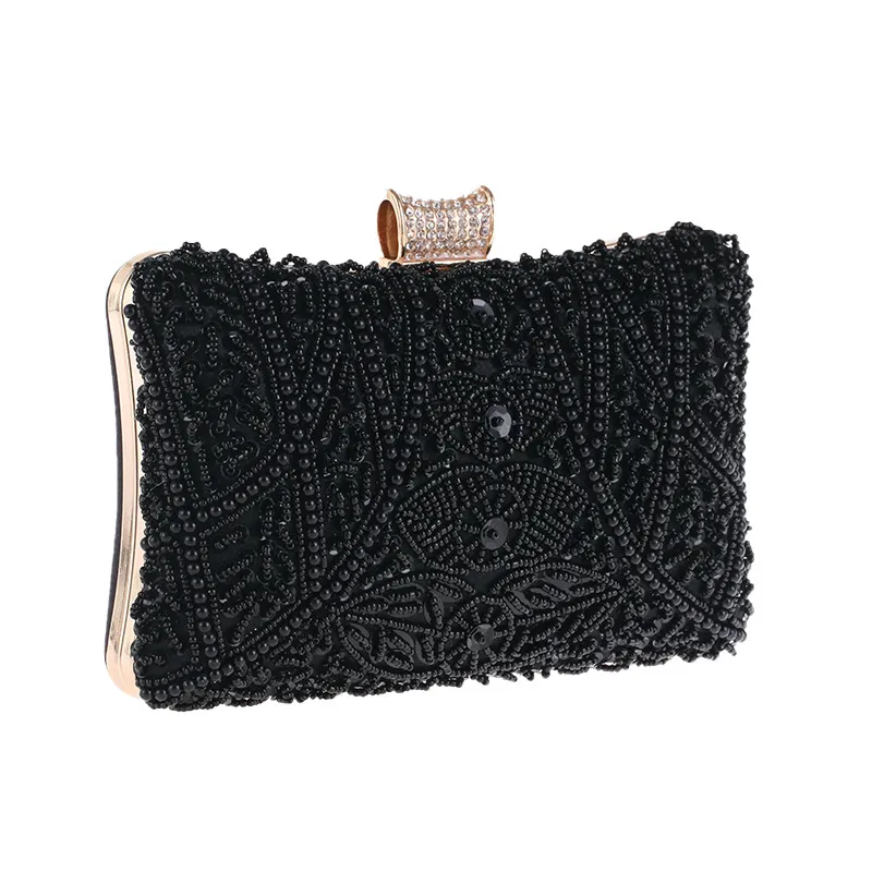 Clutch Bag Dames Avond Luxy Mooie Maan Abrikozen Parel Portemonnee Luxe Handtas Handgemaakte Bruiloft Shoulder ZD1536