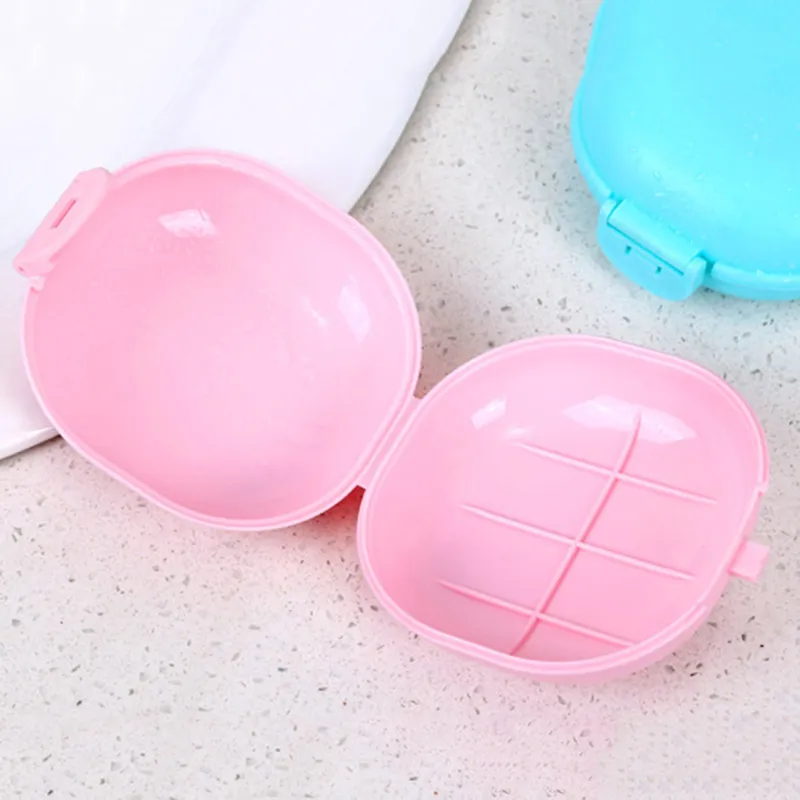 Plastic Travel Soap Box Simplicity Candy Color Storage Boxes Portable Soaps Dishes With Lid 