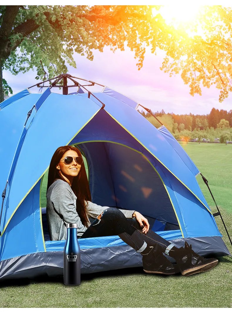 Shade Camping 2-3-4 Pessoas grossas à prova de chuva à prova de chuva tenda de mola de abertura rápida descanso ao ar livre