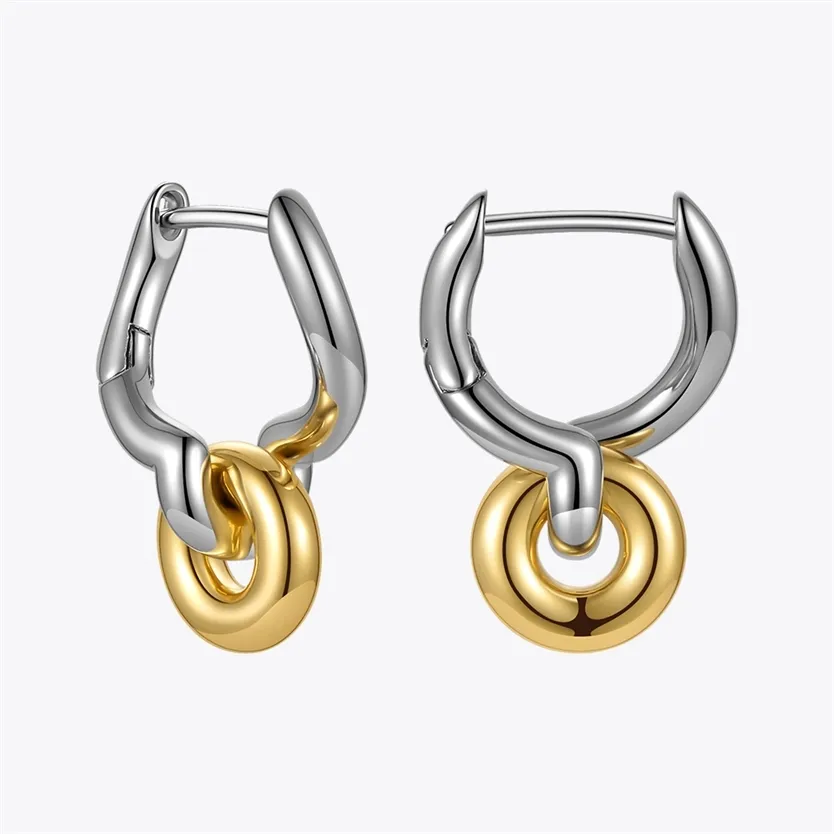 ENFASHION Wheels Stud Earrings For Women Irregular Piercing Earings Gold Color Fashion Jewelry Christmas Brincos E211296 220125