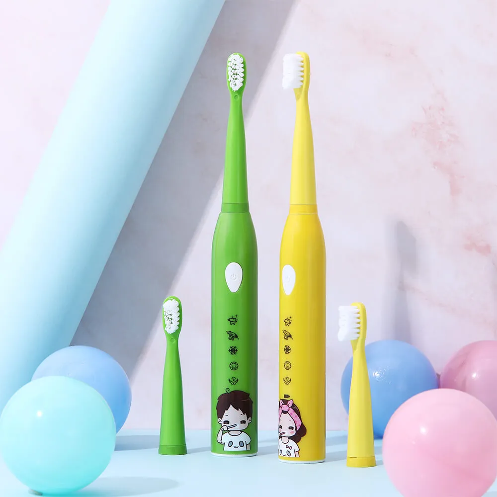 5 Modes brosse à dents électrique sonique enfants USB Rechargeable dessin animé Waterproo dents brosse à dents avec 4 têtes de remplacement pour enfant