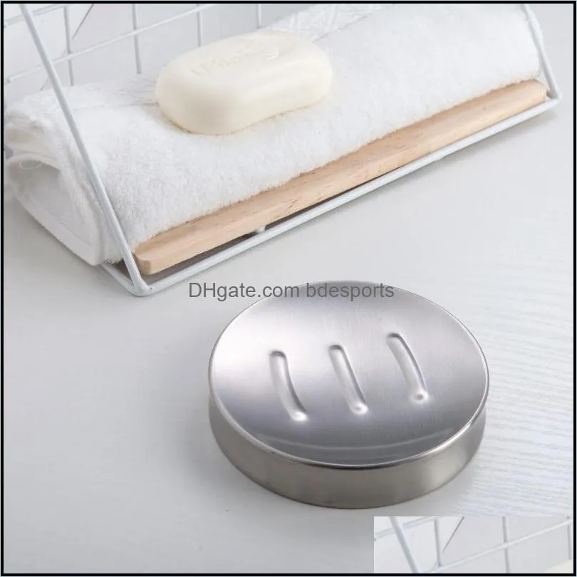 Bath Accessory Set High Quality Stainless Steel Circular Travel Soap Box Dish Bathroom Accessories