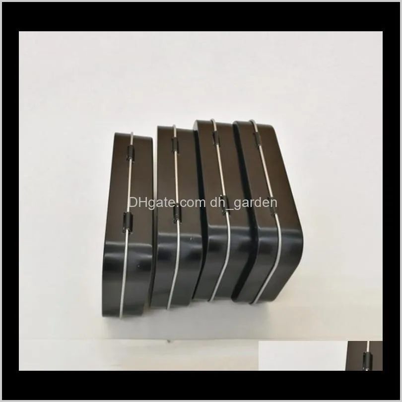 new arrival black hinge tin box rectangle tin gift box sealing plain tin box 95x60x21mm sn2002