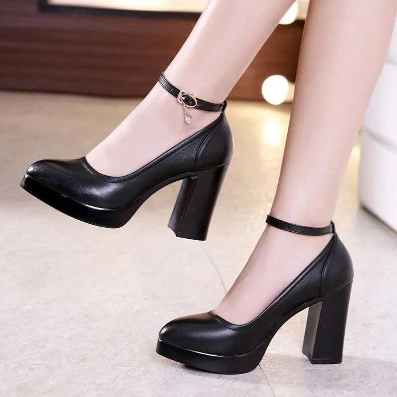 Waterproof Platform High Heels Model Cheongsam Catwalk Shoes Thick With Professional Work Dress