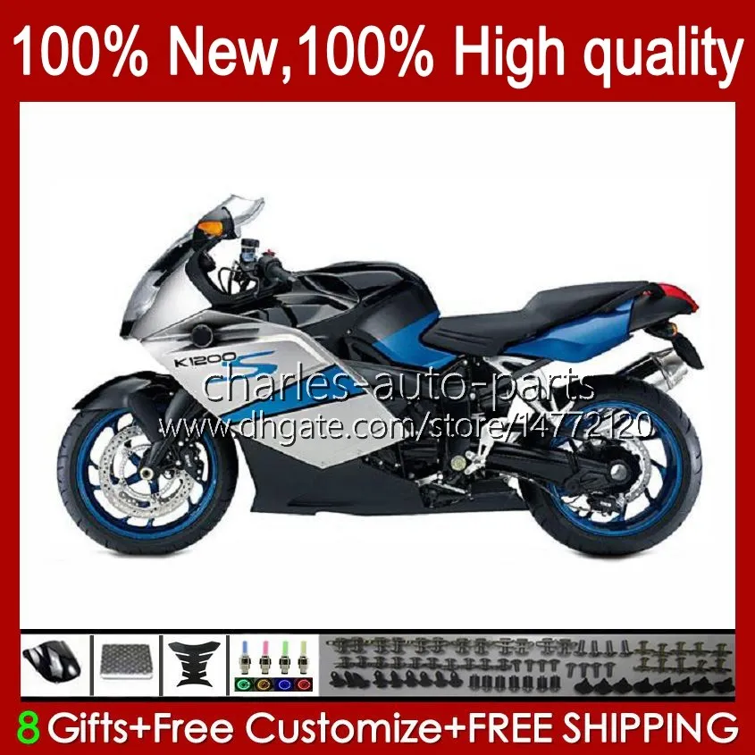 BMW K 1200 K1200 S 1200S 화이트 블루 BLK 2005 2006 2009 2009 2009 2009 2009 2009 2009 2009 2009 K-1200S 05-10 K1200S 05 06 07 08 09 10 공정 + 탱크 커버