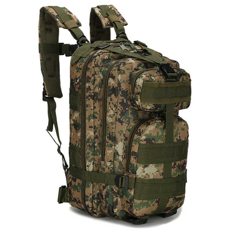 Molle Tactical Bag Militär Assault Ryggsäck Armé Utomhus Kamouflage Vandring Campingväska Vattentät Ryggsäck Jakt Tillbehör Y0721