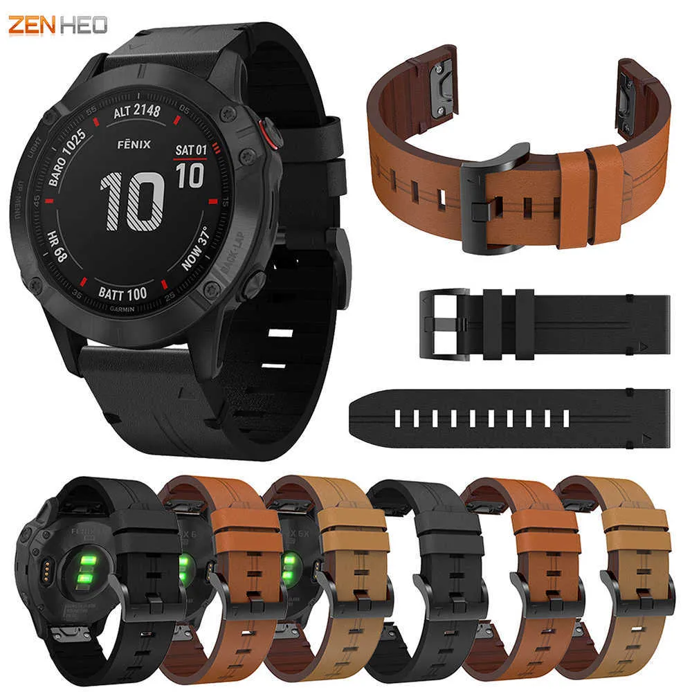 Bracelet En Cuir Véritable À Ajustement Rapide Pour Garmin Fenix 6/6s/6x Pro  Bracelet De Montre De Remplacement Pour Garmin Fenix 5/5s/5x Plus H0915 Du  8,88 €