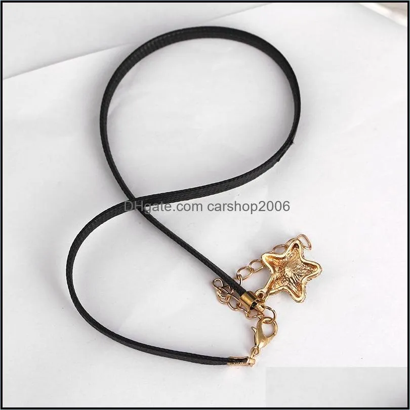 Chokers Moda Mujer 2021 Cross Necklace Star Aesthetic Jewelry Friend Girl Acessorios Piedras Para Bisuteria Por Mayor1