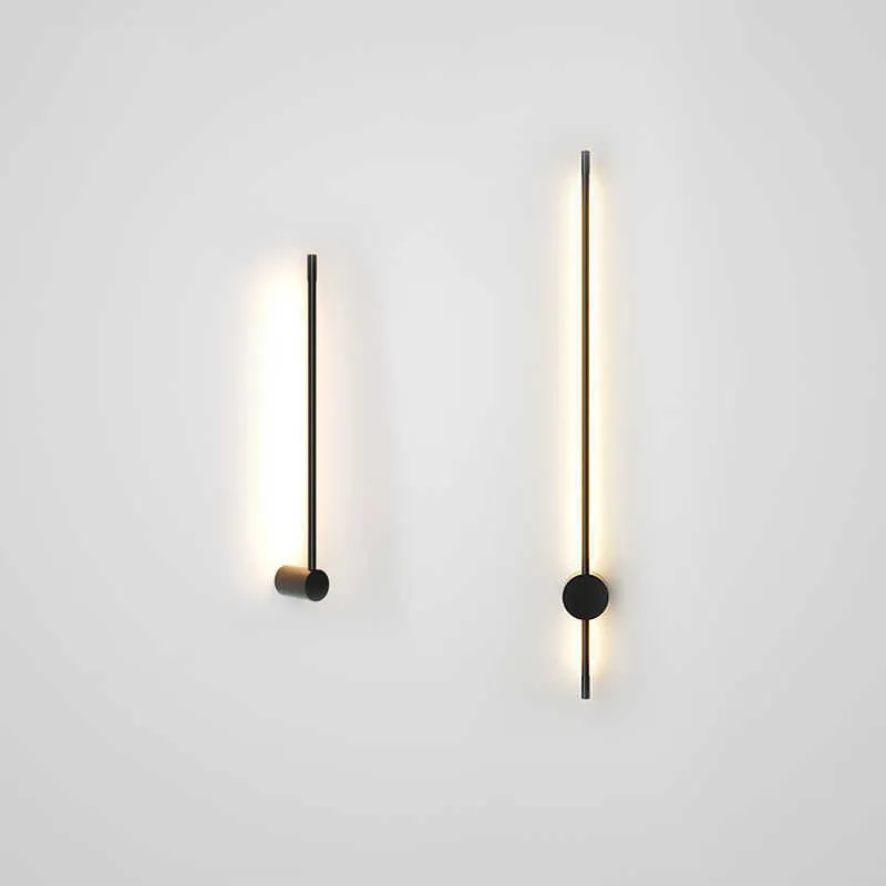 Gold/Black modern LED Wall lamp mirror light surface mount For living room restaurant bedroom wall lamp L600mm~1400mm 210724