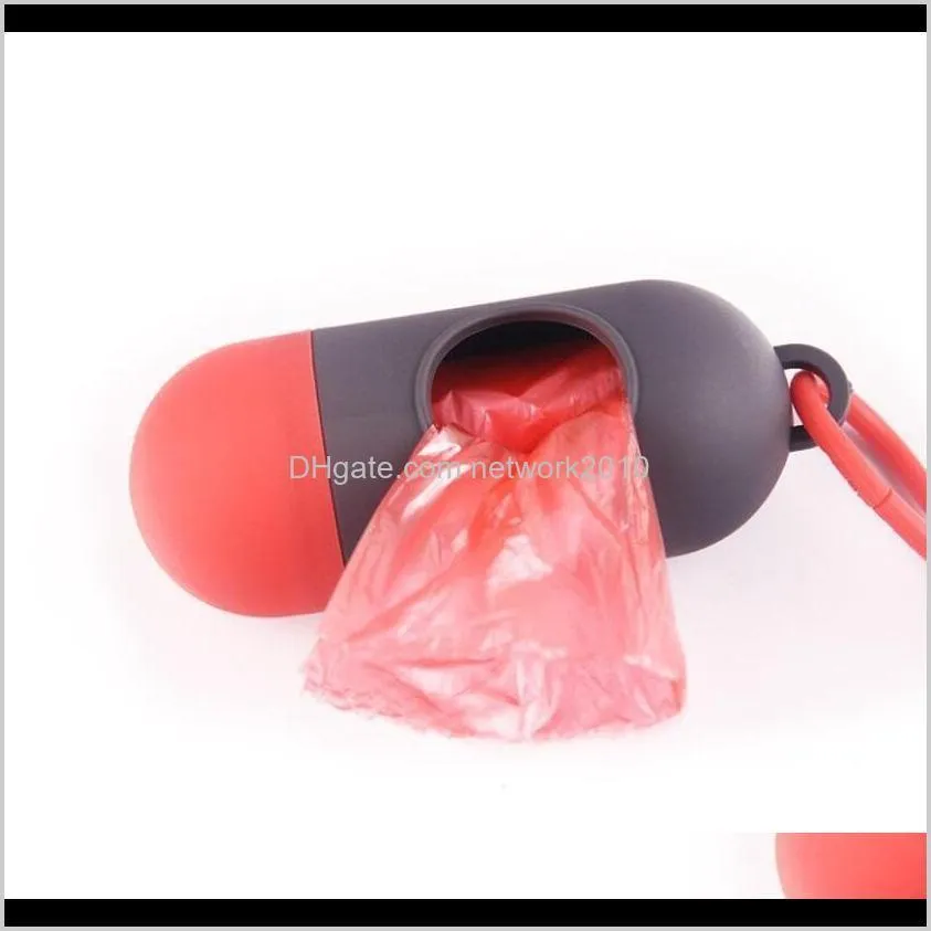 new arrival dog poop bag scoop leash dispenser with hook mini dog poop bag boxes pet supplies 10pcs mixed colors