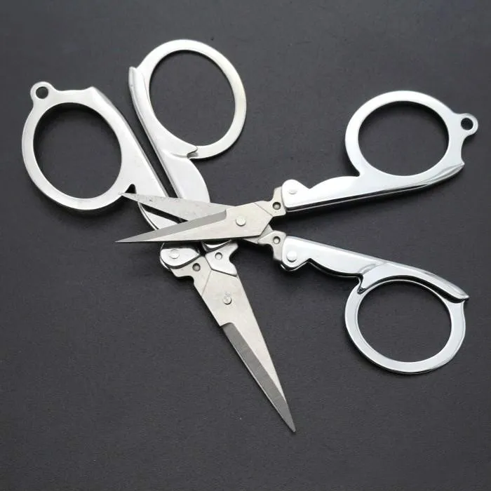 Portable Folding Micro Tip Scissors Foldable Scissor Collapsible Medium ...