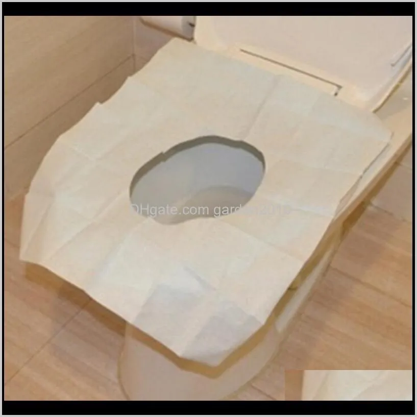Disposable WC-stoelhoezen Waterdichte bacteriën-proof papieren Cover Inheemse houtpulp voor reisbadkamer PMAK0 B0Q1N