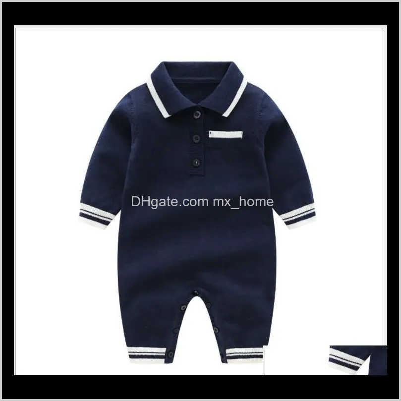 2021 new baby knitted rompers onesies spring autumn newborn jumpsuits long sleeve toddler sweater children overall one-piece