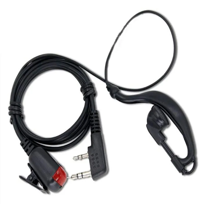 G Kształt Earpiece W / Red LED Wskaźnik Słuchawki Słuchawki do HYT TYT RETEVIS H777 RT-5R RT-5RV RT-B5 RT-B6 RT7 RT21 RT5 Walkie Talkie