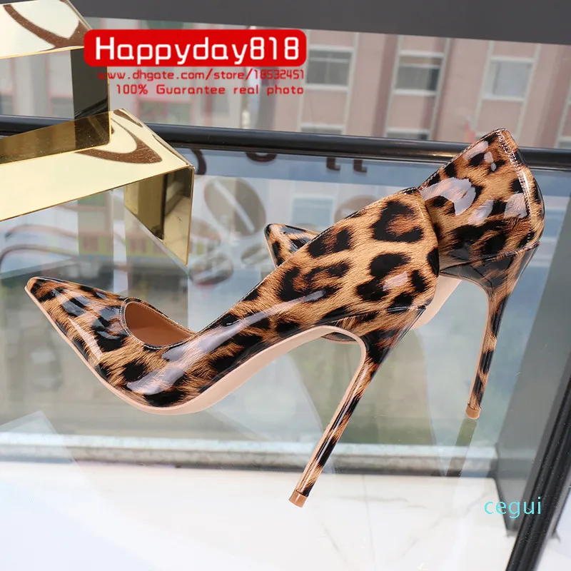 Мода женские насосы насосы леди леопардовый патентный кожа поочередные пальцы на высоких каблуках обувь для вечеринки 12 см 10 см 8 см невесты свадебные туфли