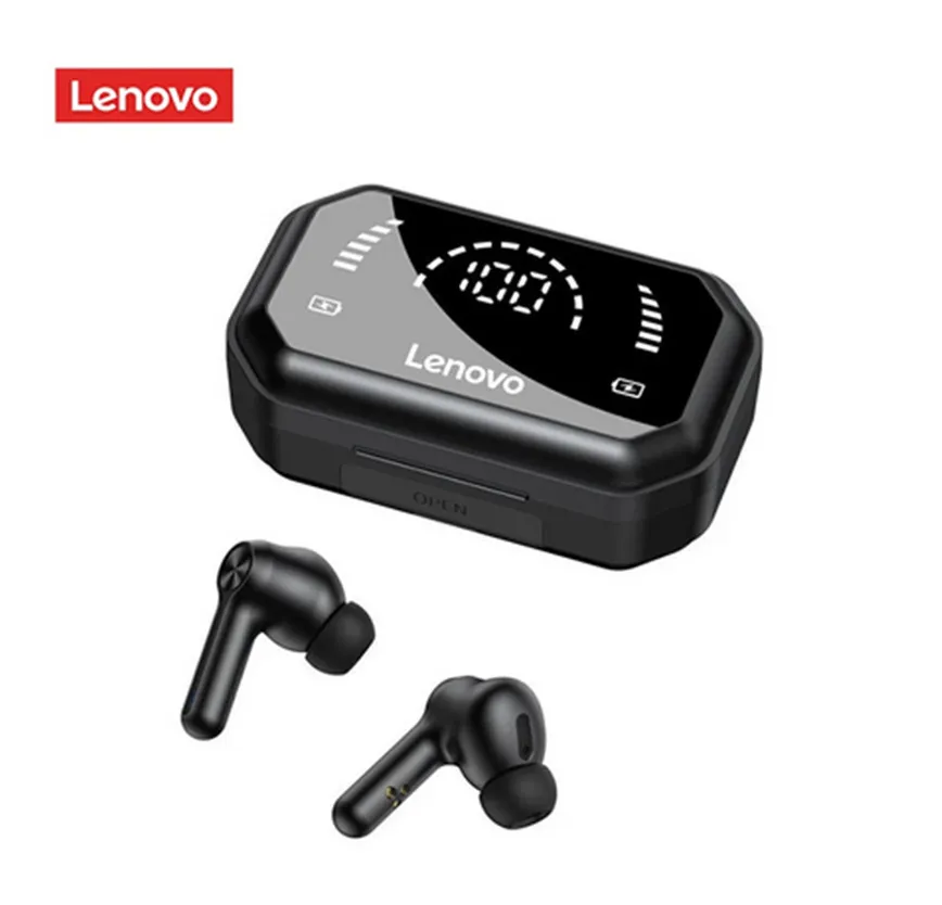 Orijinal Lenovo LP3 Pro Bluetooth Kulaklıklar TWS Kablosuz Dokunmatik Kontrol Kulaklıkları LED Ekran Büyük Pil 1200mAh Şarj Kutusu Kulak