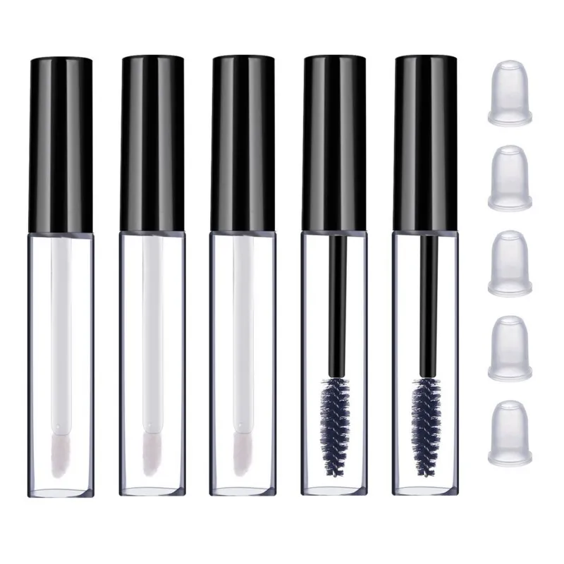 2021 3ml herbruikbare lege mascara tube eyeliner fles lip glanzend buizen injectieflacons containers met toverstanden borstels en rubberen inzetstuk