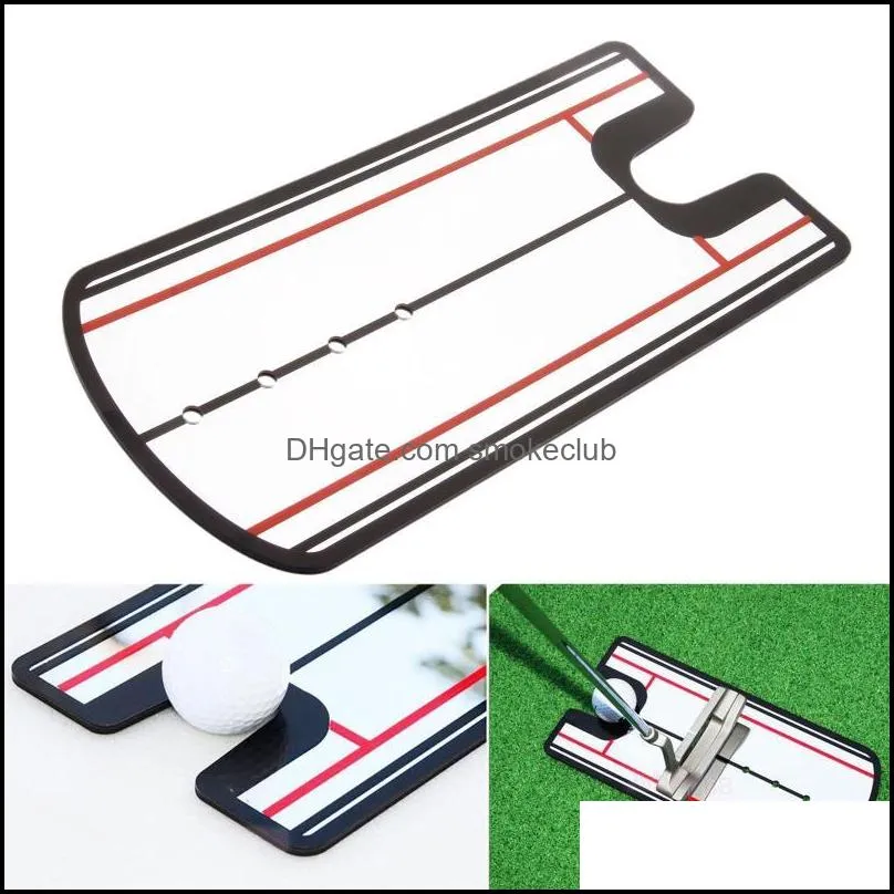 Sport Outdoors Golf Training Aids Putting Mirror Swing Rechte praktijk uitlijning Trainer Eye Line 31 x 14.5cm Drop levering 2021 V6FKP