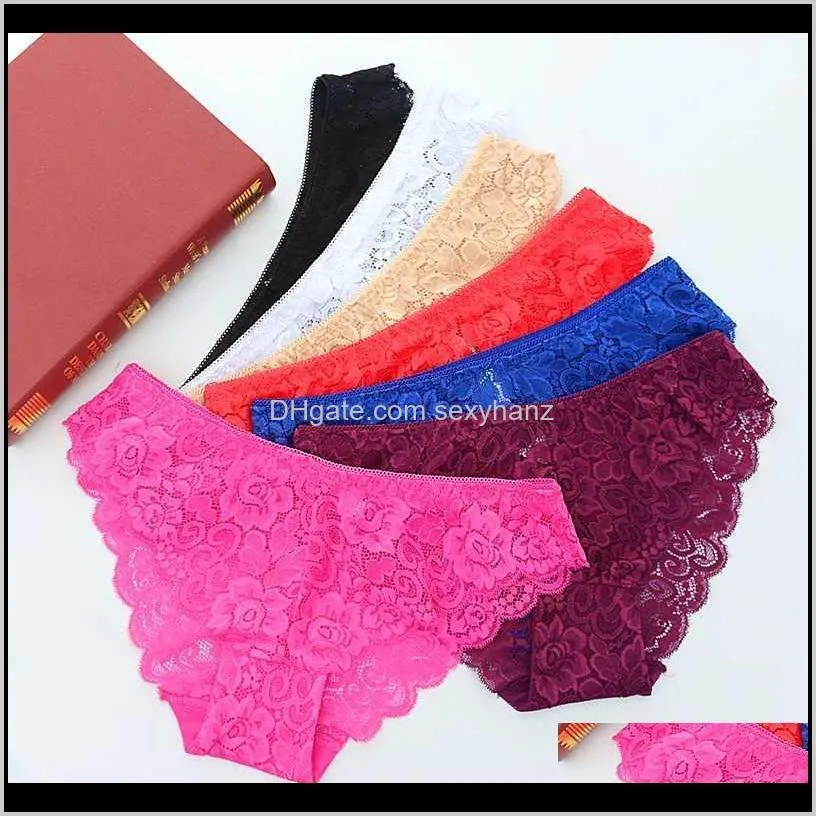 sexy lace transparent thong panties low waist cotton crotch briefs underwear women soft and breathable seamless briefs g-string